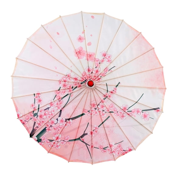 Elegant Bamboos Silk Parasol Umbrella for Photography Cosplays Costumes Parties
