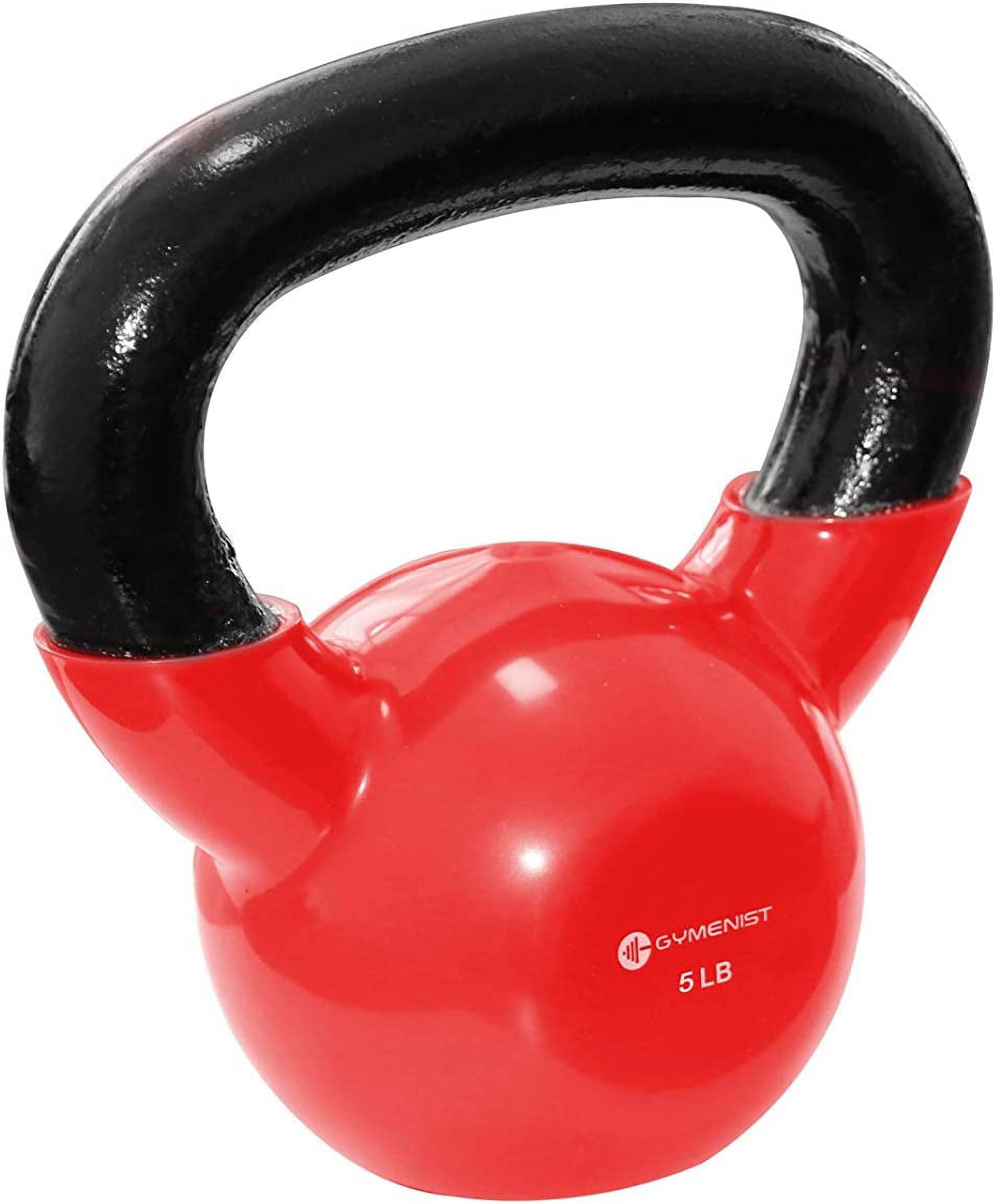 Gymenist, 5lb Vinyl Coating Kettlebell, Single