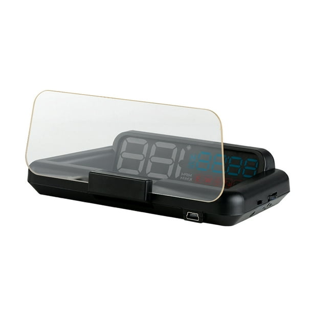 Car HUD Display, HUD Head Up Display High Definition Speedometer Car Safe  Driving Computer Speed and Voltage Alarm for All Vehicles, 3D Reflection  Display