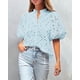 thumbnail image 5 of Blusa para Mujer PRETTYGARDEN Cuello en V con Encaje y Detalles Calados Talla M, 5 of 9