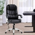 thumbnail image 4 of Dkelincs Executive Office Chair Big and Tall Leather Computer Chair Ergonomic Massage Desk Chair Heavy Duty Swivel Task Chair High Density Sponge Seat & Back Chair with Padded Armrest, 4 of 7