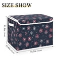 thumbnail image 5 of Yayeee Collapsible Cube Storage Bin with Lid Fabric Closet Decorative Basket with Handles, Red Fireworks Pattern, 5 of 7