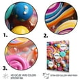 thumbnail image 3 of Designart "Elegance of Colorful Sweet Pop Candy" Fashion Framed Wall Art - Glam Pink Pop Art Living Room Framed Canvas Art, 3 of 6