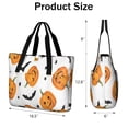 thumbnail image 3 of Tote Bag for Women - Halloween Pumpkins Bats and Stars Shoulder Bag - Large Utility Work Duffle Bag with Zipper Handbag for Travel, Work, Sprots, 3 of 5