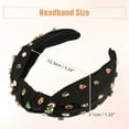 thumbnail image 5 of Unique Bargains Rhinestone Retro Knotted Headband Black 5.24"x1.22" Non-slip Wide Headband for Girl Women, 5 of 8