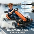 thumbnail image 3 of McLaren 48V Electric Go Kart for Adults & Teens, 750W Motor, 24 km/h, Hydraulic Disc Brake, 4-Wheel Spring Suspension, Adjustable Chassis, Tires, Foldable Design, Ride on Toy for Boys or Girls, 3 of 9
