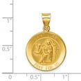 thumbnail image 2 of FJC Finejewelers 14 kt Yellow Gold Polished and Satin St Luke Medal Hollow Charm 27 x 19 mm, 2 of 6