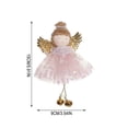 thumbnail image 4 of 3-Style Christmas Angel Hanging Ornament,Lace Sequin Skirt Metal Bell Cloth Figurine,Multicolor Holiday Decor,1-Count, 4 of 10