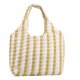 thumbnail image 3 of Bolso de mano plisado con rayas de burbujas para mujer, bolso de mano ligero para mujer, bolso de hombro de moda, bolso grande, 3 of 5
