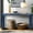 Navy Blue, variant on Clea Minimalist 60" Versatile Console Table, Entryway Table with Adjustable Curved Legs, Black