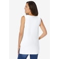 thumbnail image 2 of Woman Within Plus Size Perfect Sleeveless Shirred V-Neck Tunic, 2 of 6
