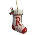 thumbnail image 2 of Lilgiuy 26 Letter Stocking Ornaments for Christmas Tree, Personalized Hanging Pendant Xmas Alphabet for Christmas Initial Ornament, DIY Craft Ornaments, Gifts for Family Friends (R), 2 of 4