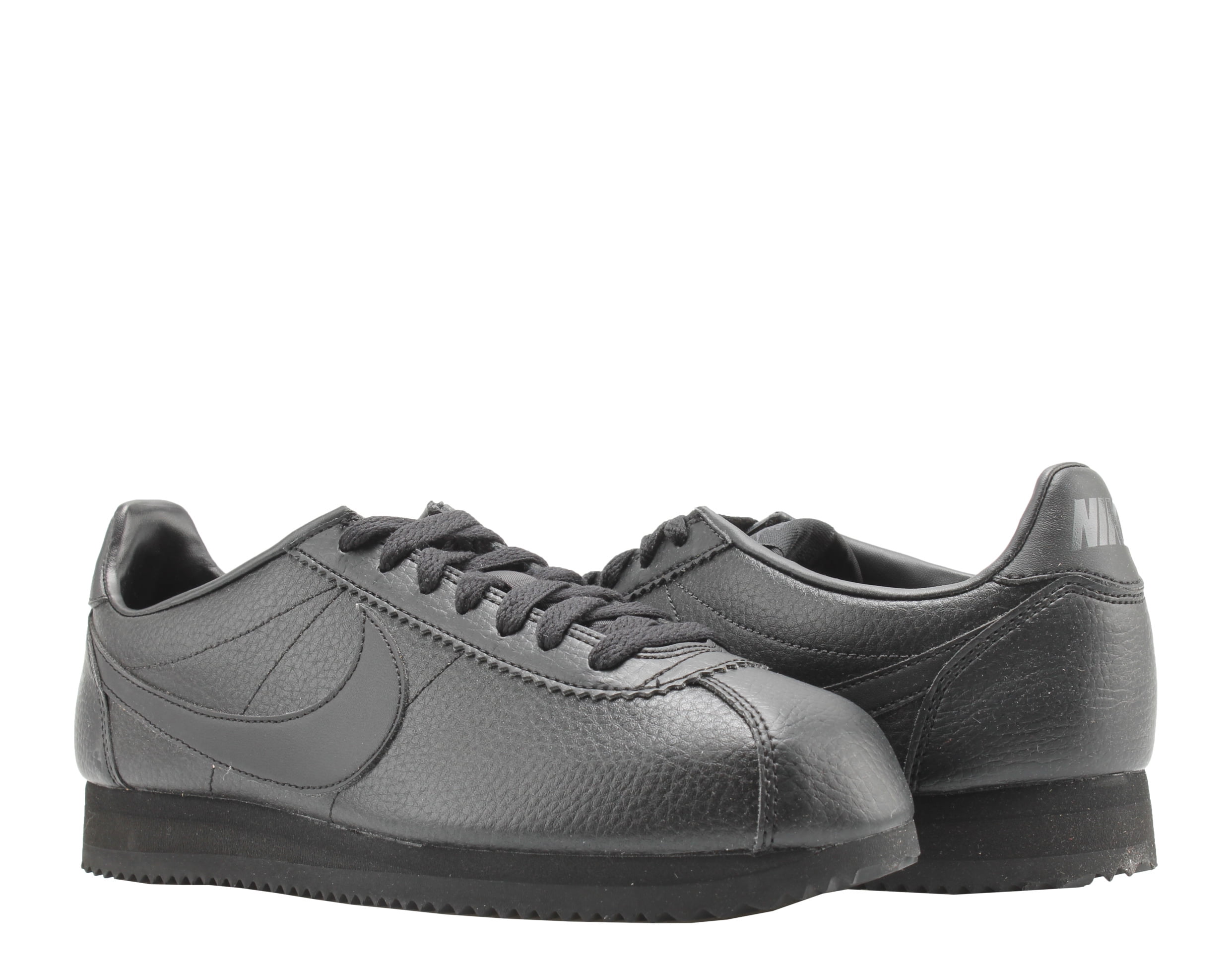 Nike - Nike Classic Cortez Leather Triple Black Men's Running Shoes