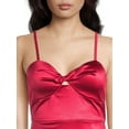 thumbnail image 3 of Madden NYC Juniors’ Twist Front Satin Dress, Sizes XS-3XL, 3 of 5