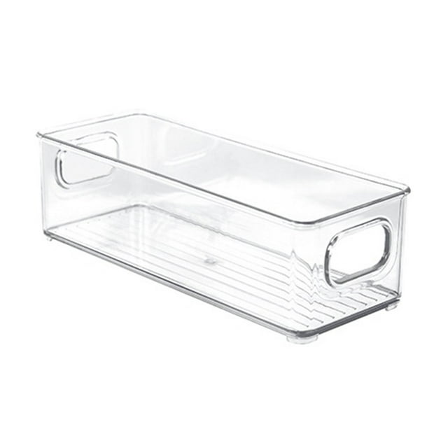 Promotion!Stackable Plastic Food Storage Bins for Refrigerator Organizer Transparent C