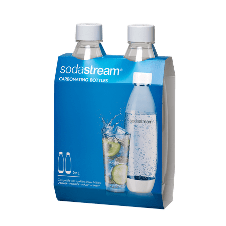 SodaStream 1 Liter Source Carbonating Bottle Twin Pack, White - Walmart