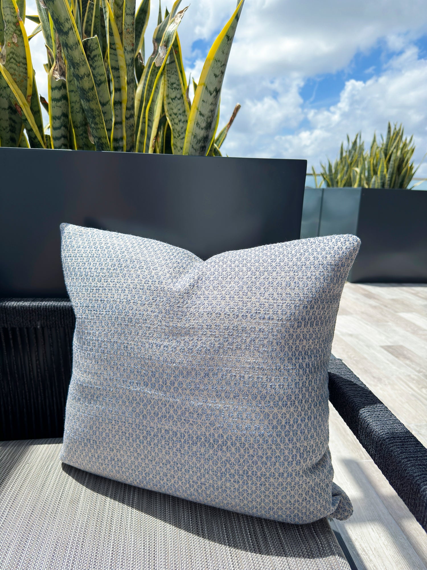 Coastal Breeze Indigo Indoor Outdoor Pillow 20x20