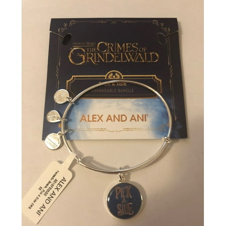 Alex Ani Fantastic Beasts Pick a Side Charm Bangle Silver Finish New with (Best Clothes For Hourglass)
