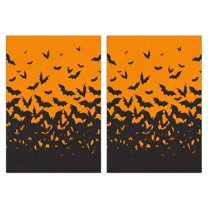 Pumpkin Ghost Halloween Kitchen Towels Dish Towels 2 Pack, 18x26 Inch Farmhouse Festival Party Decoration Hand Towels