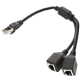 thumbnail image 2 of SUTENGDA Ethernet Splitter Cable Ethernet Cable Longer Cable *4.5CM Black, 2 of 7