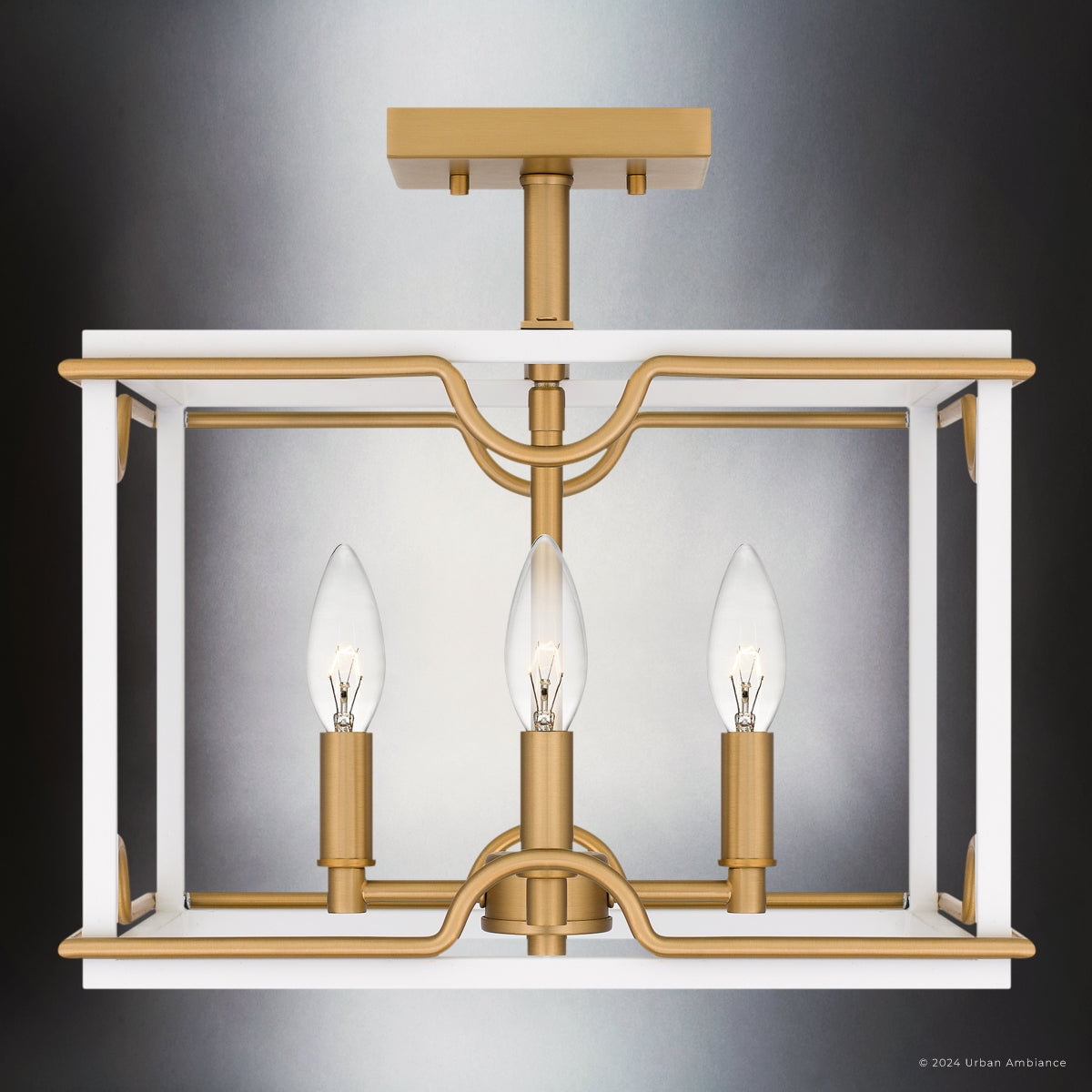 Luxury English Country Ceiling Light, Matte White, UQL5271