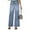 Z02 Blue, variant on Straight Leg Jeans for Women High Elastic Waisted Loose Fit Stretchy Pull On Denim Pants with Pockets Lightweight Comfy Baggy Pants