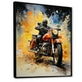 thumbnail image 2 of Designart "Adventure In An Industrial Motorcycle" Motorcycle Floater Framed Canvas Prints, 2 of 5