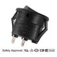 thumbnail image 3 of Unique Bargains AC 250V/3A 125V/6A 2P SPST 2 Position Round Rocker Switch Black UL Listed 10 Pcs, 3 of 5