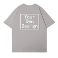 thumbnail image 4 of Dwelliawo Custom T Shirts Women Personalized Gifts Add Design Your Own Tee Print Graphic Funny Text Logo Front T Shirt Customized Gifts Custom Shirt Gray M, 4 of 4