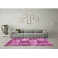 thumbnail image 3 of Ahgly Company Indoor Round Abstract Pink Modern Area Rugs, 6' Round, 3 of 4