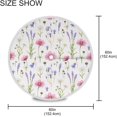 thumbnail image 3 of Coolnut 60" Wildflowers Round Tablecloth, Waterproof Spillproof Polyester Fabric Table Cover with Zipper Umbrella Hole for Outdoor Patio Garden Dining Party, 3 of 7