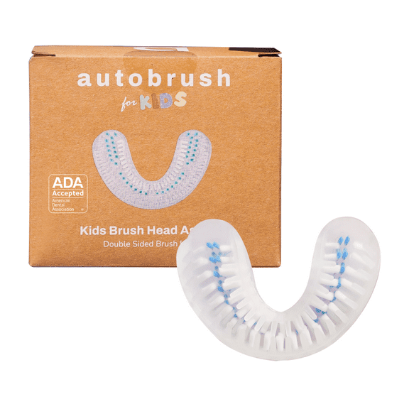 AutoBrush Double sided Nylon Brush Heads, Brush refill (Kids, Ages 3-5, 1 Pack)