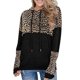 thumbnail image 1 of Sudadera con capucha ANGGREK con estampado de leopardo bloque de color para Mujer, 1 of 6