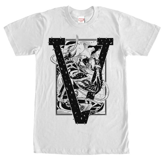 Men's Marvel V is for Venom  Graphic Tee White 2X Large