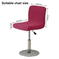 thumbnail image 6 of Ludlz Chair Cover High Elasticity 360-degree All-round Package Polyester Spandex T-shaped Jacquard Stretch Revolving Chair Slip Home Decor, 6 of 8