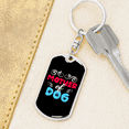 thumbnail image 6 of Mother of Dog Red Blue  Stainless Steel or 18k Gold Premium Swivel Dog Tag Keychain, 6 of 16