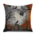 thumbnail image 1 of Toystoory Funda de almohada decorativa, decoración de Halloween, funda de almohada acogedora con patrón de calabaza, funda de cojín cuadrada para sofá, Decoración del hogar cinco SXYM42 Toystoory HA060851-05B, 1 of 6
