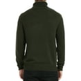 thumbnail image 3 of Kallspin Men’s Wool Blend Turtle Neck Midweight Pullover Sweaters(Army Green,Medium), 3 of 7