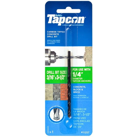 ITW Tapcon 11257 Tapcon Drill Bit .18 x 3.5 in.