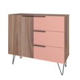 thumbnail image 1 of Manhattan Comfort 405AMC229 Commode Beekman de 35,43 Po avec 2 Tablettes, Brun et Rose, 1 of 3