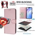 thumbnail image 3 of Wallet Case For Google Pixel 9 Pro XL, RFID Blocking Credit Card Holder,Premium PU Leather Folio Magnetic Closure Flip Kickstand Function with Hand Strap Shockproof Cover Women Men,Rosegold, 3 of 10