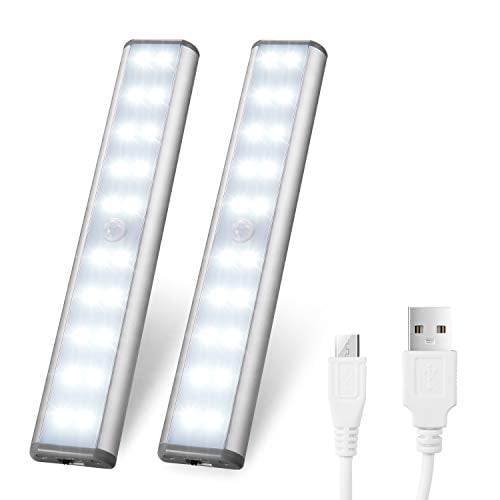 Motion Sensor Cabinet Lights,USB Rechargeable 20 LED ...