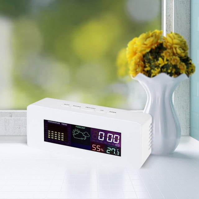 Reloj Higrómetro Termómetro de Interior TS-S65 Herramientas Manual de Jardin Oficina Hogar shamjiam Estación meteorológica
