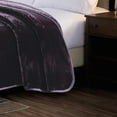 thumbnail image 3 of Chezmoi Collection Heavy Thick Korean Style Faux Mink Blanket Single Ply 9 Lbs, 750GSM Silky Soft Plush Raschel Mink Blanket, 92" x 106" US King Size, Solid Dusty Purple Mauve, 3 of 8