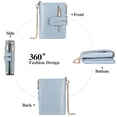 thumbnail image 3 of Commodity Castle Small Wallet for Women Slim Bifold Leather Credit Card Holder Wallets Zipper Pocket Coin Purse with ID Window, 3 of 8