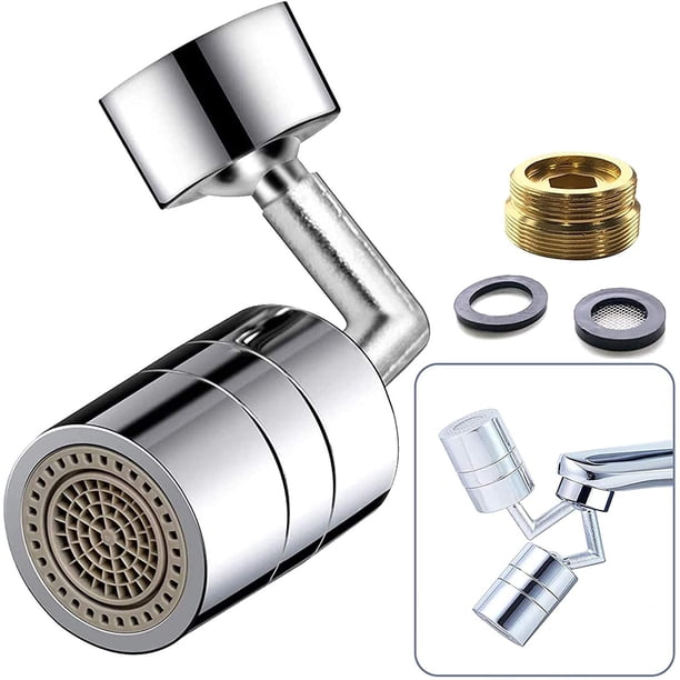 Grifo universal con filtro contra salpicaduras, grifo giratorio ALHX de 720 grados, filtro de red de 4 capas, diseño a prueba de fugas con doble junta tórica, espuma enriquecida con oxígeno a prueba