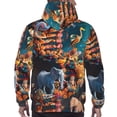 thumbnail image 7 of Kdxio Whimsical Animal Spiral Print Mens Casual Hooded Collar Drawstring Hoodies Pullover Sweatshirts Casual Long Sleeve Shirts-Medium, 7 of 7