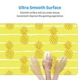 thumbnail image 6 of Disketp Gaming Mouse Pad Gold Pineapple Pattern Large Mouse Mat Long Extended Desk Pad Non-Slip Rubber Mice Pads Stitched Edges Thin Pad (11.8x31.5 Inch), 6 of 9