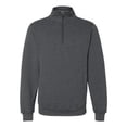 thumbnail image 1 of Dri Power Quarter-Zip Cadet Collar Sweatshirt, Black Heather - Small, 1 of 1