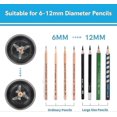 thumbnail image 2 of Electric Auto-Stop Rechargeable Pencil Sharpener for 6-12mm Pencils, Portable School Classroom Use, Black, 2 of 5